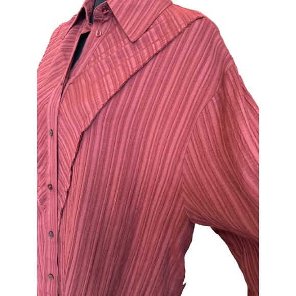 New ~ TOPSHOP ~ Women's Textured Panel Shirt Size 6 - Picture 6 of 10